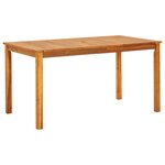 Ensemble de salle à manger de jardin vidaXL 5 pièces en poly rotin gris acacia