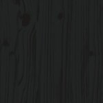 vidaXL Tête de lit murale Noir 95 5x3x80 cm Bois massif de pin