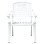 vidaXL Ensemble de salle à manger de jardin de 5 pièces en aluminium blanc