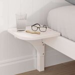 vidaXL Cadre de lit avec tables de chevet Blanc 150 x 200 cm Blanc