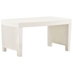 vidaXL Salon de jardin 3 Pièces Plastique Blanc