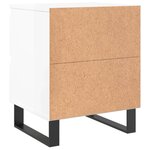 vidaXL Tables de chevet 2 Pièces blanc brillant 40x35x50 cm