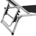 vidaXL Chaises longues pliables et toit lot de 2 Aluminium textilène