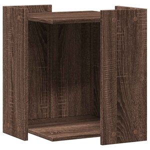 vidaXL Meuble de bac à litière pour chat chêne marron bois ingénierie