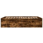 vidaXL Cadre de lit chêne fumé 140x190 cm bois d'ingénierie