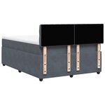 vidaXL Sommier à lattes de lit et matelas Gris foncé 140x190cm Velours