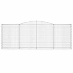 vidaXL Paniers à gabions arqués 5 Pièces 400x50x140/160 cm Fer galvanisé