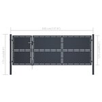 vidaXL Portail de jardin Acier 350 x 125 cm Anthracite