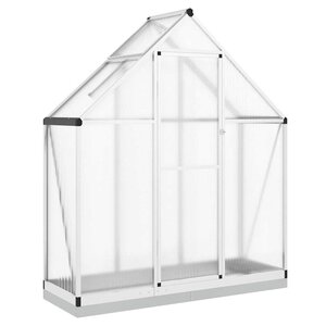 vidaXL Serre avec cadre de base argenté 169x58x202 cm aluminium