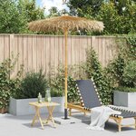 vidaXL Parasol Tiki avec auvent en feuille de bananier 150 cm bambou