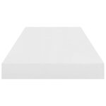 vidaXL Étagère murale flottante 2 Pièces Blanc brillant 60x23 5x3 8cm MDF