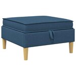 vidaXL Canapé modulaire avec rangement 4 Pièces Bleu Tissu