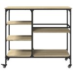 vidaXL Chariot de cuisine chêne sonoma 100x45x89 5cm bois d'ingénierie