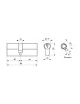 THIRARD - Cylindre de serrure double entrée  40x45mm  anti-arrachement  laiton  3 clés