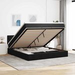 VidaXL Cadre de lit ottoman avec matelas noir 160x200 cm velours