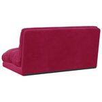 vidaXL Fauteuil de sol ajustable Bordeaux Velours
