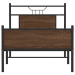 vidaXL Cadre de lit sans matelas chêne marron 75x190cm bois ingénierie