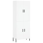 vidaXL Buffet haut Blanc 69 5x34x180 cm Bois d'ingénierie