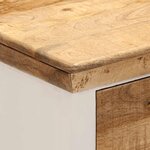 vidaXL Buffet blanc et marron 55x30x73 cm bois de manguier solide brut