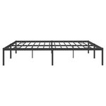 vidaXL Cadre de lit métal sans matelas noir 200x200 cm