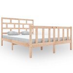 vidaXL Cadre de lit Bois de pin massif 140x200 cm