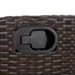 vidaXL Ensemble à manger de jardin 3 Pièces et coussins marron poly rotin