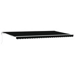 Auvent Rétractable Automatique vidaXL Noir 600x300 cm