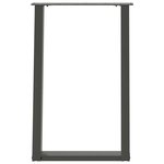 vidaXL Pieds de table à manger en U 2 pièces Anthracite 50 x (72-73) cm Acier