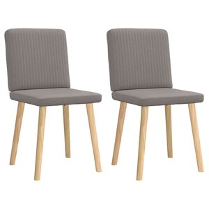 vidaXL Chaises à manger lot de 2 taupe tissu