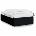 vidaXL Cadre de lit noir 120x190 cm tissu