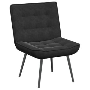 vidaXL Chaise de relaxation noir 64x74x84 cm velours