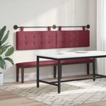 vidaXL Tête de lit suspendue Avec lumière LED Bordeaux Tissu