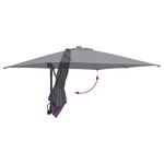 vidaXL Parasol d'extérieur Anthracite Polyester  Acier revêtu de poudre