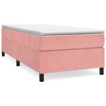 vidaXL Cadre de lit Rose 90x200 cm Velours