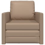 vidaXL Canapé-lit au sol 2-en-1 Cappuccino 74x77x81 cm Faux cuir