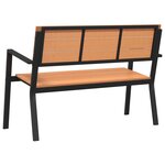 Banc de jardin vidaXL en acier et WPC marron et noir