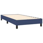 vidaXL Sommier à lattes de lit avec matelas et LED Bleu 90x190cm Tissu