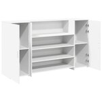 vidaXL Bureau de réception blanc 180x50x103 5 cm bois d'ingénierie