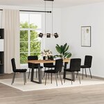vidaXL Chaises à manger lot de 6 noir velours