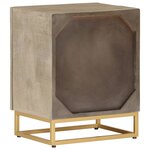 vidaXL Table de chevet 40x30x50 cm bois massif manguier et fer