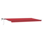 vidaXL Auvent rétractable manuel avec LED rouge 600x300 cm