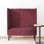 vidaXL Canapé à Haut Dossier Rouge bordeaux 109 x 56 x 121 cm tissu