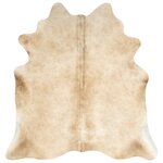 vidaXL Tapis en peau de vache véritable 150 x 170 cm Beige