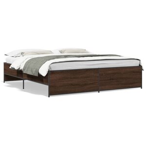 vidaXL Cadre de lit sans matelas chêne marron 180x200 cm