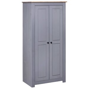 vidaXL Garde-robe Gris 80x50x171 5 cm Pin massif Assortiment Panama