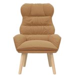 Fauteuil Relaxant Beige en Tissu Immitation Laine Bouclée