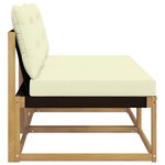 vidaXL Sofa de milieu extérieur Bois d'Acacia Massif Blanc