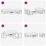 vidaXL Ensemble de canapés d'extérieur 8 pc Blanc et Beige