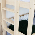 Lit superposé cabane MONTY 222 cm blanc