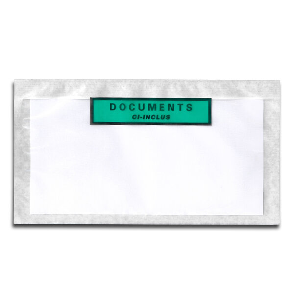 Lot de 100 pochettes documents ci-inclus paper-list dl